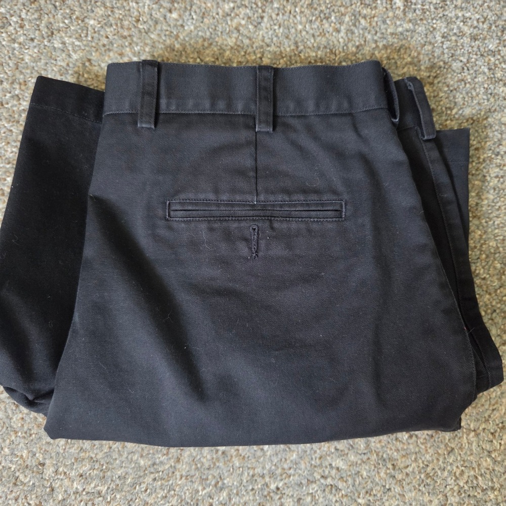 Nordstrom Smartcare Pleated Chino Shorts Mens 38‎ Black Cotton Stain Resistant